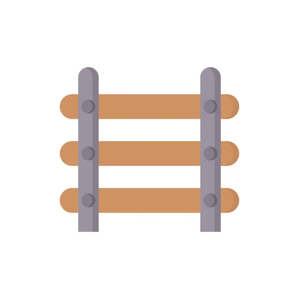Valla de madera icono — Vector de stock