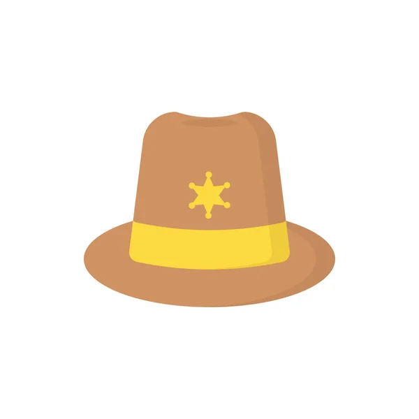 Sheriff hoed met ster — Stockvector