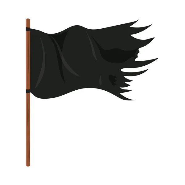 Grunge bandera pirata — Vector de stock