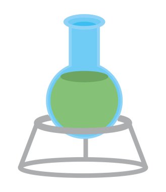 Kimya şişesi stantta.