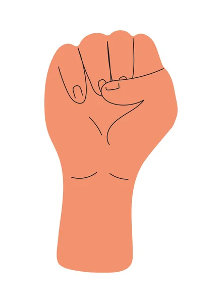 Поднятая кисть руки — стоковый вектор