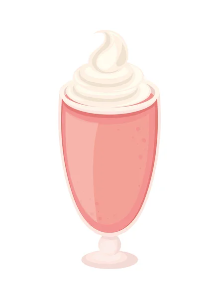 Batido con crema — Vector de stock