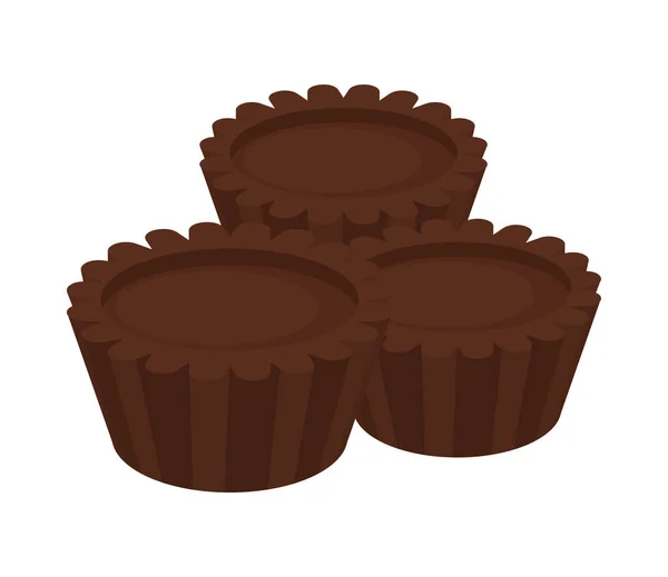Babeczki czekolada deser — Wektor stockowy