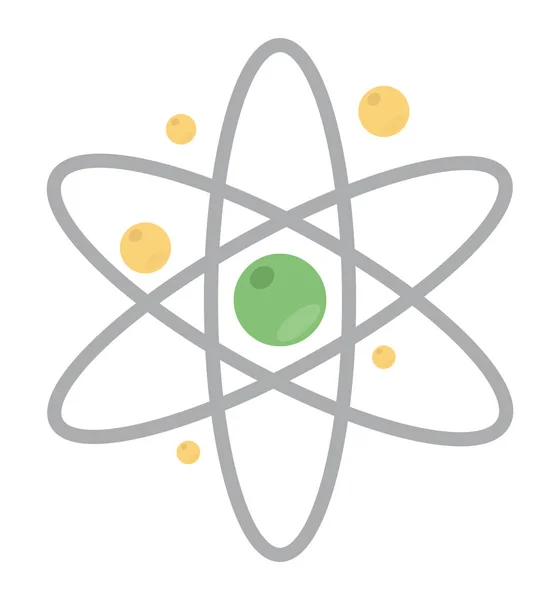 Atom molekülü düz simgesi — Stok Vektör