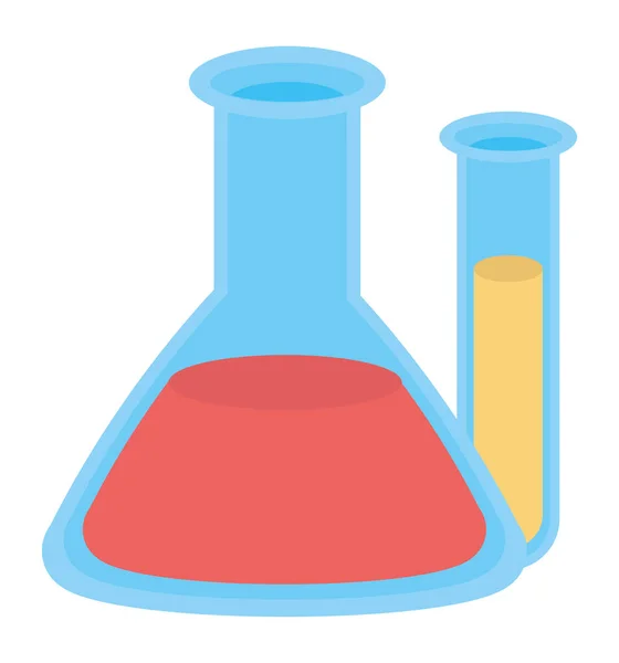 Glaskolben Forschung Chemie — Stockvektor