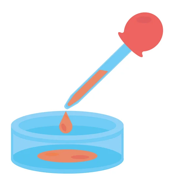 Petrischaal en pipet — Stockvector