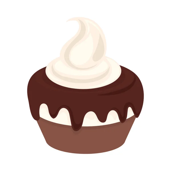 Dessert cupcake chocolat — Image vectorielle