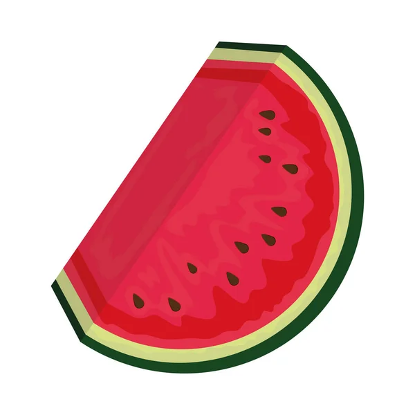 Slice watermelon icon — Stockvektor