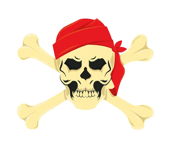 Pirate skull and bones — Stock Vector