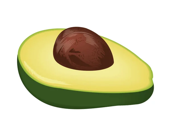 Наполовину авокадо овочева іконка — стоковий вектор