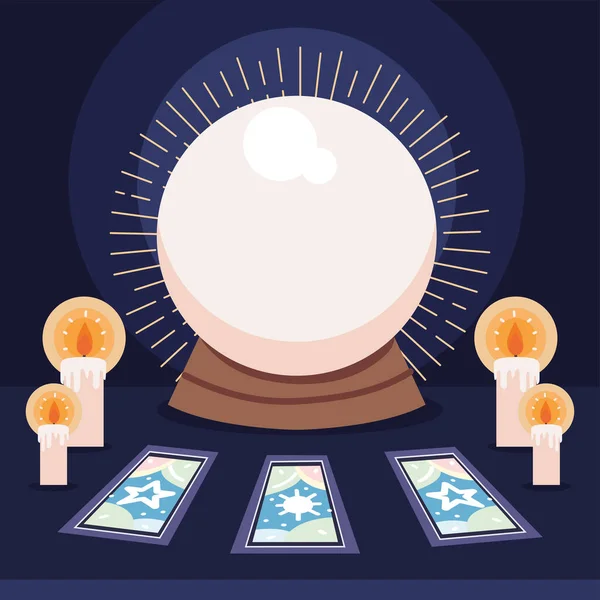 Cartes de prédiction tarot — Image vectorielle