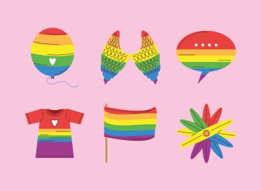 simgeler gururlu lgbtq 'ı ayarlar