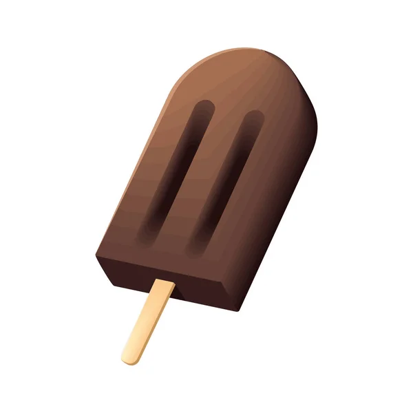 Glace au chocolat — Image vectorielle