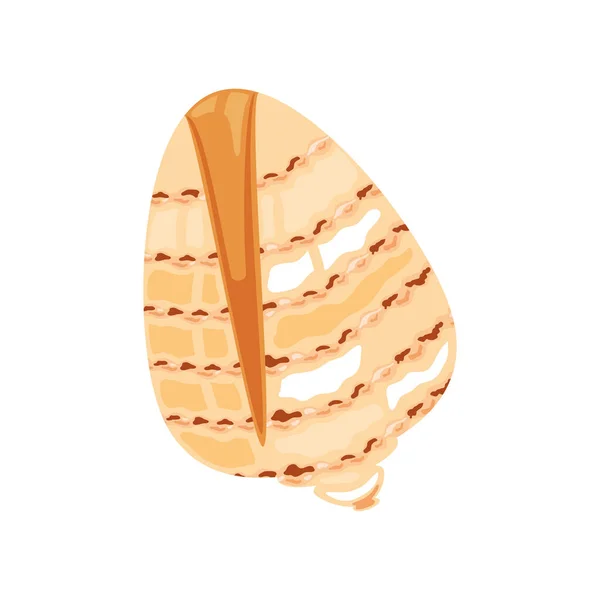Sea shell platte pictogram — Stockvector
