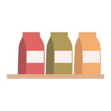 Restoran ürünleri rafta