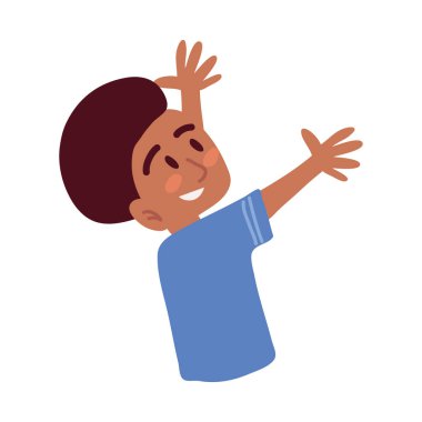 Küçük afro çocuk.