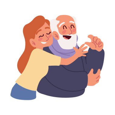 Yaşlı baba ve kızı.