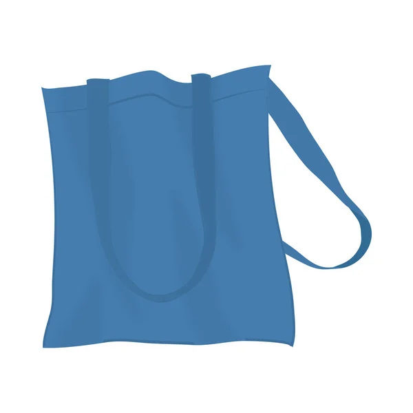 Bolsa de compras azul — Vector de stock