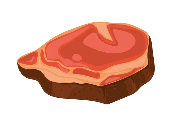 Biefstuk pictogram geïsoleerd — Stockvector