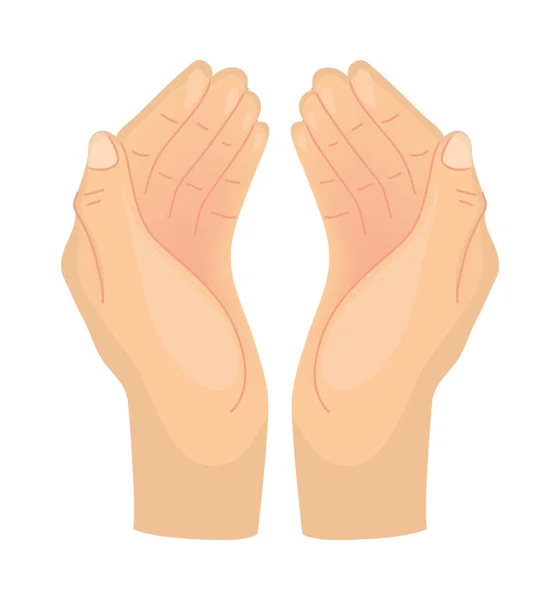 Modlit se rukou gesto — Stockový vektor