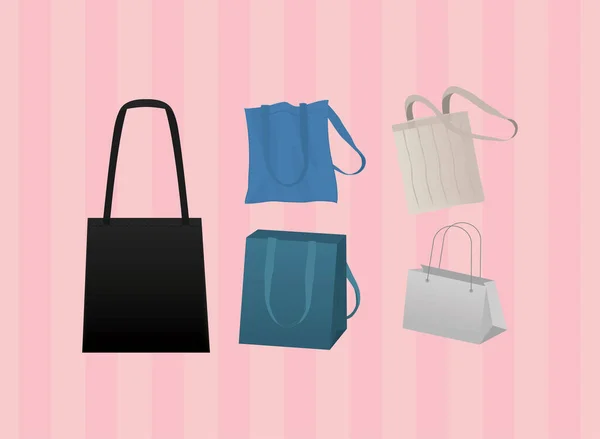 Icons shopping bags — Stock Vector