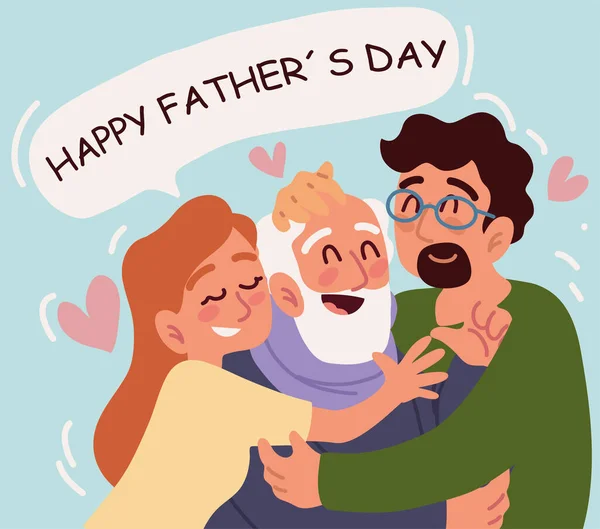 Праздник Дня счастливых отцов — стоковый вектор
