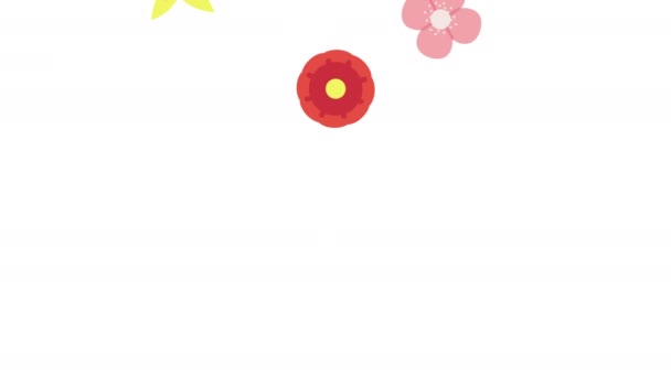 春花花纹装饰 — 图库视频影像