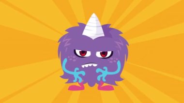 mor çizgi roman karakteri animasyonu