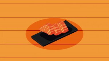 Japon yemeği içinde somon balığı.