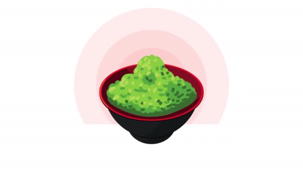 Wasabi Japon gıda — Stok video