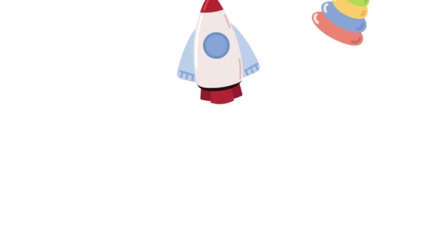 子供のおもちゃのアニメーション — ストック動画