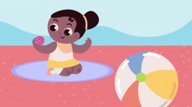 Balonlu küçük afro kız