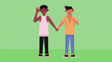 Igtbi eşcinselleri çift karakterli animasyon