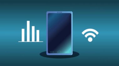 akıllı telefon aygıtı ve sinyal canlandırması