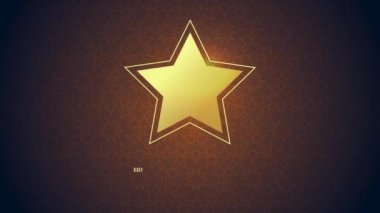 Mübarek altın yıldızlı bayram animasyonu