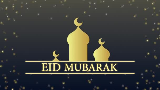 Eid mubarak lettering with animation — Stock Video © djv #559965520