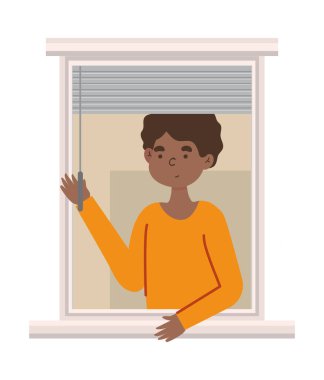 Pencerede Afro-Amerikalı bir adam