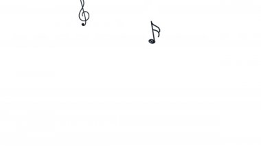 müzik notaları beyaz arkaplanda