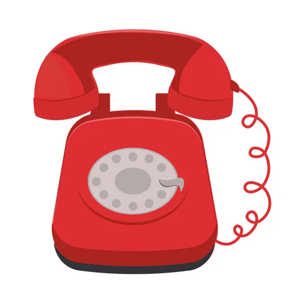 Vintage red telephone — Stock Vector