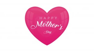 Mutlu anneler günü pembe kalple yazılmış.