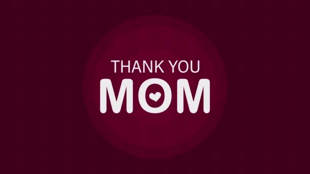 Feliz día de las madres letras con el corazón — Vídeos de Stock