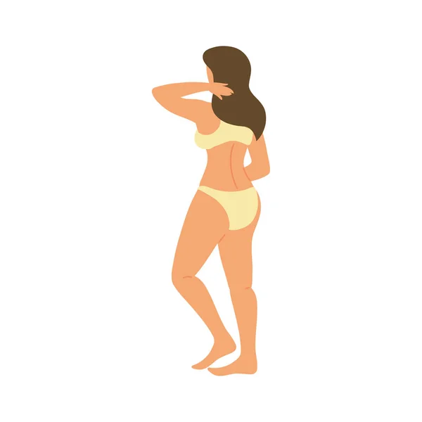 Kvinna i bikini — Stock vektor