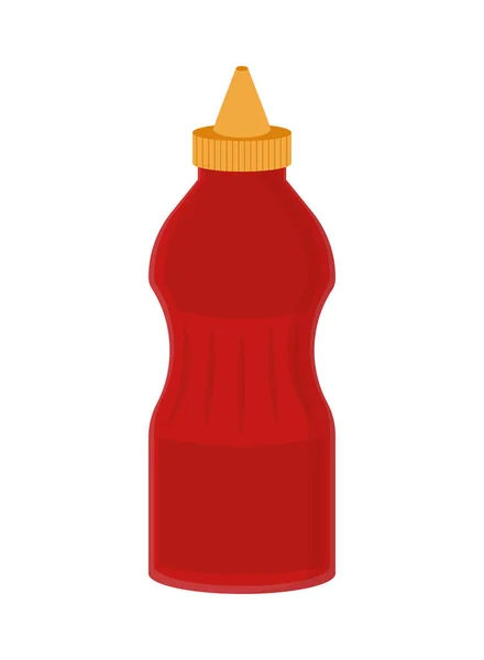 Botella de salsa de tomate — Vector de stock
