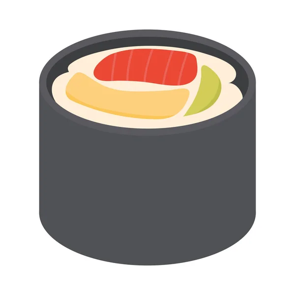 Sushi roll japonés — Vector de stock