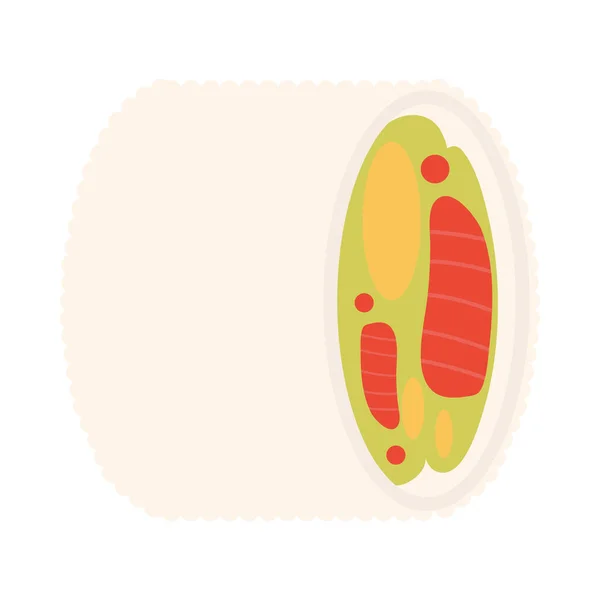 Rice sushi roll — Stock Vector