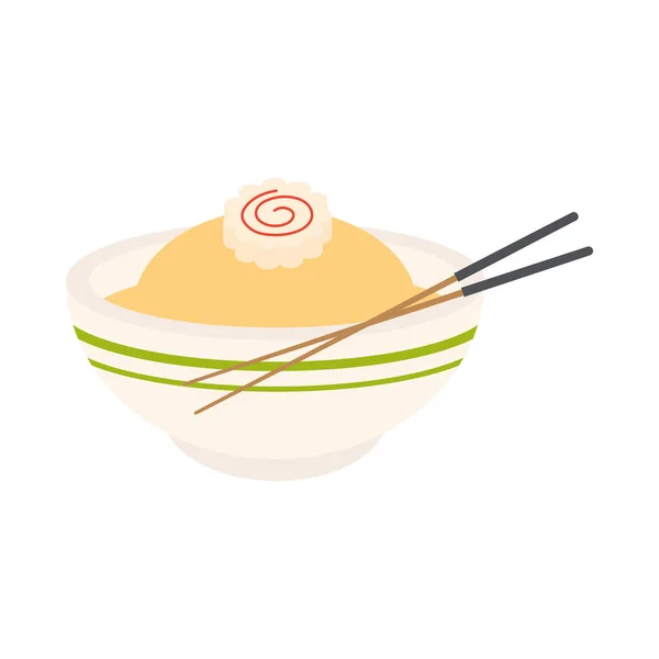 Японская еда в миске — стоковый вектор