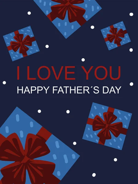 Happy Fathers Day, ich liebe dich — Stockvektor