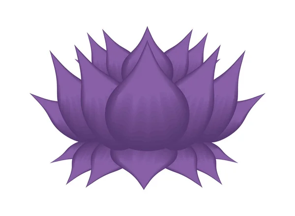 Paarse lotusbloem — Stockvector