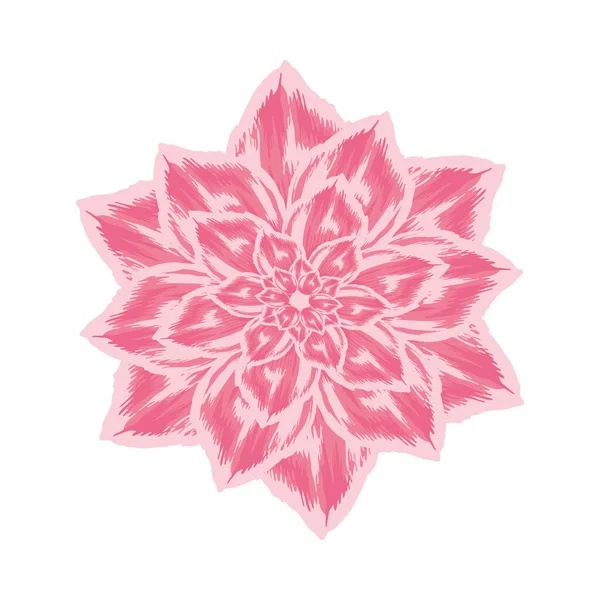 Icono de flor rosa — Vector de stock