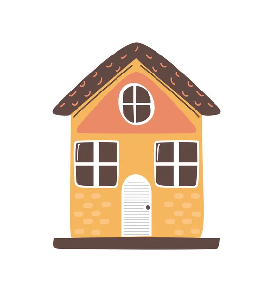 Casa fachada de dibujos animados — Vector de stock